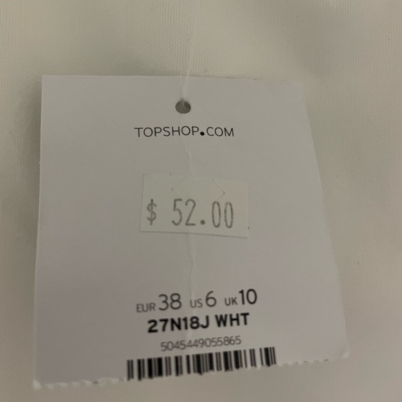 White Topshop skirt with scalloped detail, size 6! Never worn! - Picture 4 of 5